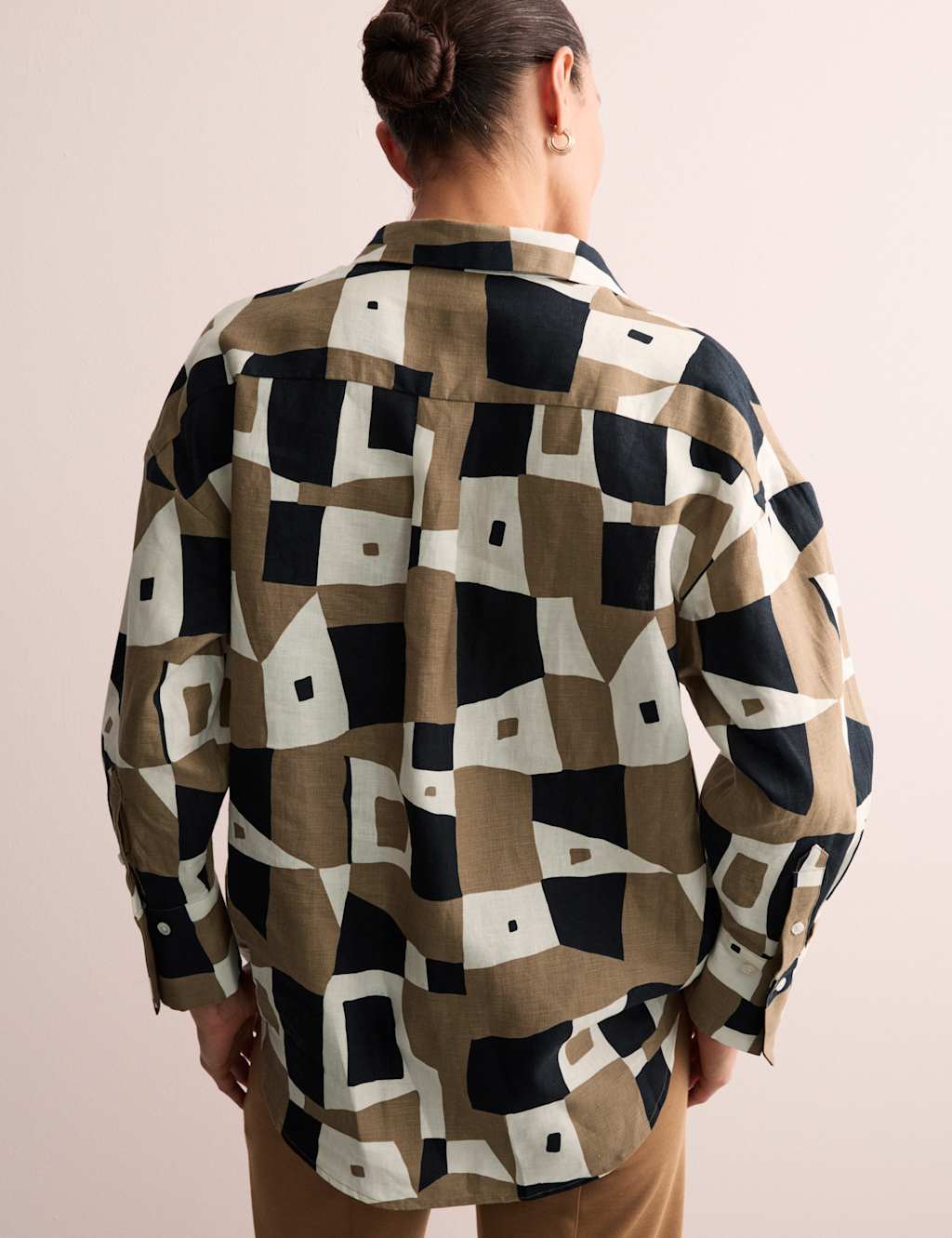 Pure Linen Geometric Relaxed Tunic 4 of 7