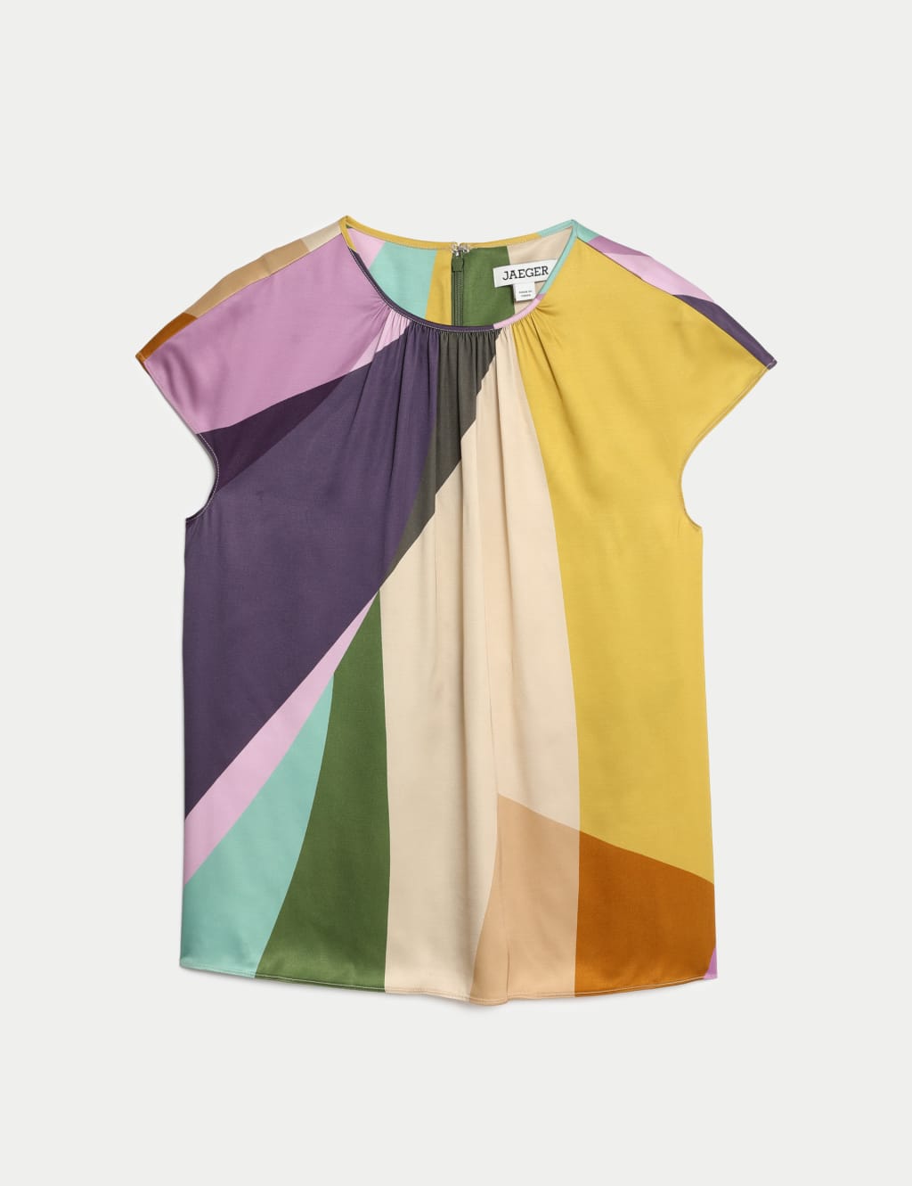 Colour Block Crew Neck Relaxed Blouse 2 of 6