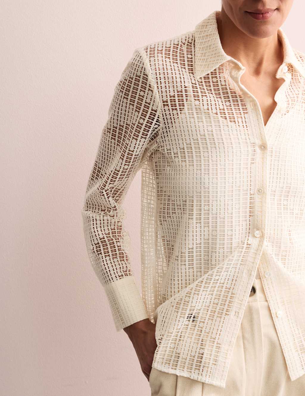 Cotton Rich Lace Shirt 4 of 8