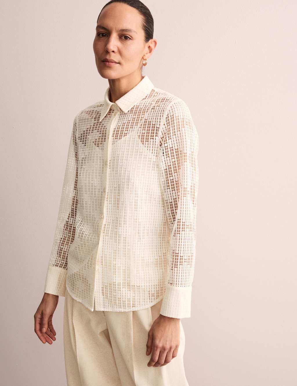 Cotton Rich Lace Shirt 5 of 8