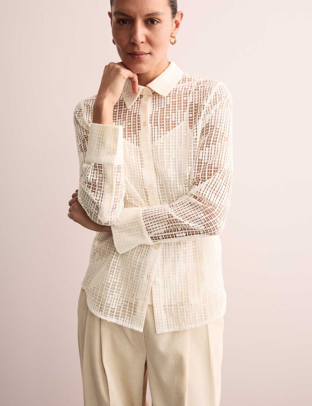 Cotton Rich Lace Shirt 7 of 8