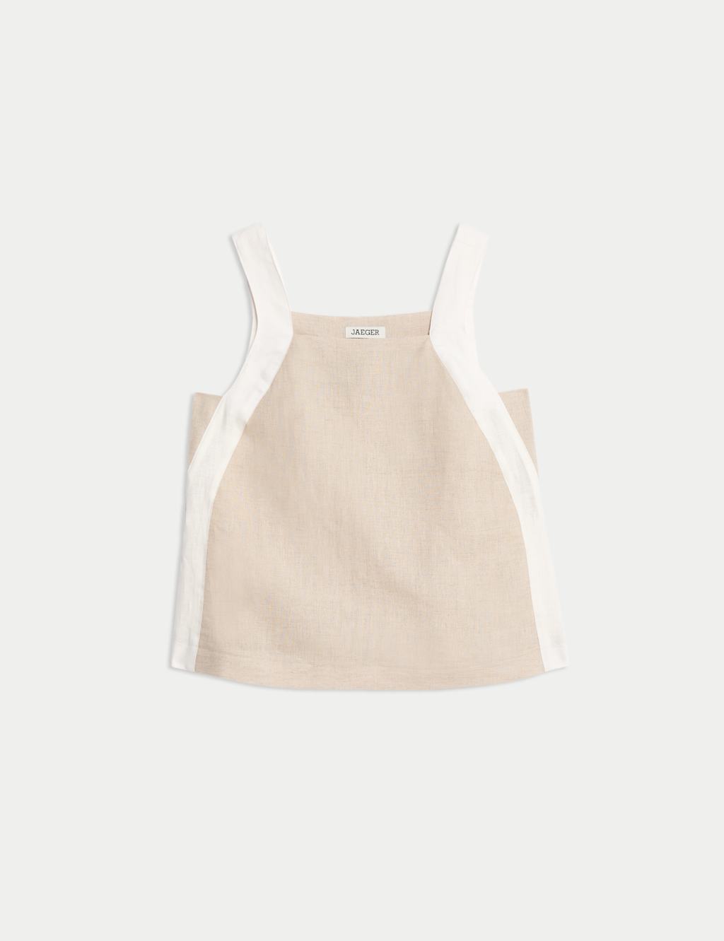 Pure Linen Contrast Trim Shell Top 2 of 7