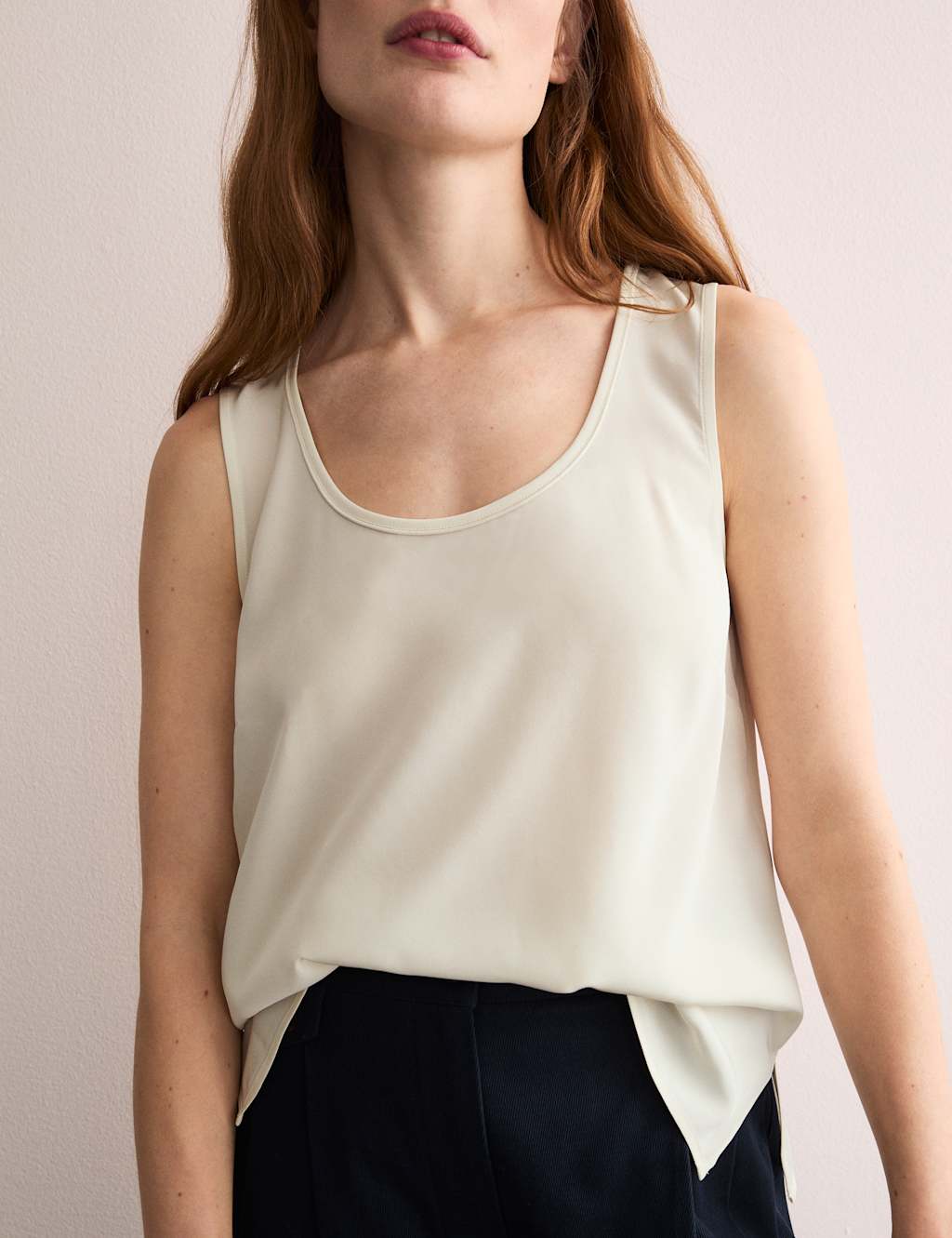 Pure Silk Scoop Neck Shell Top 4 of 8
