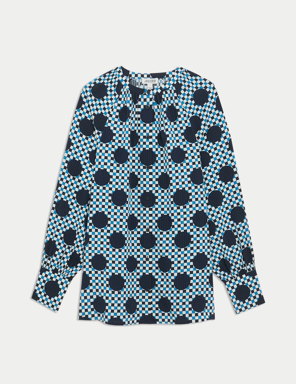 Cotton Blend Gingham Spot Top 2 of 8