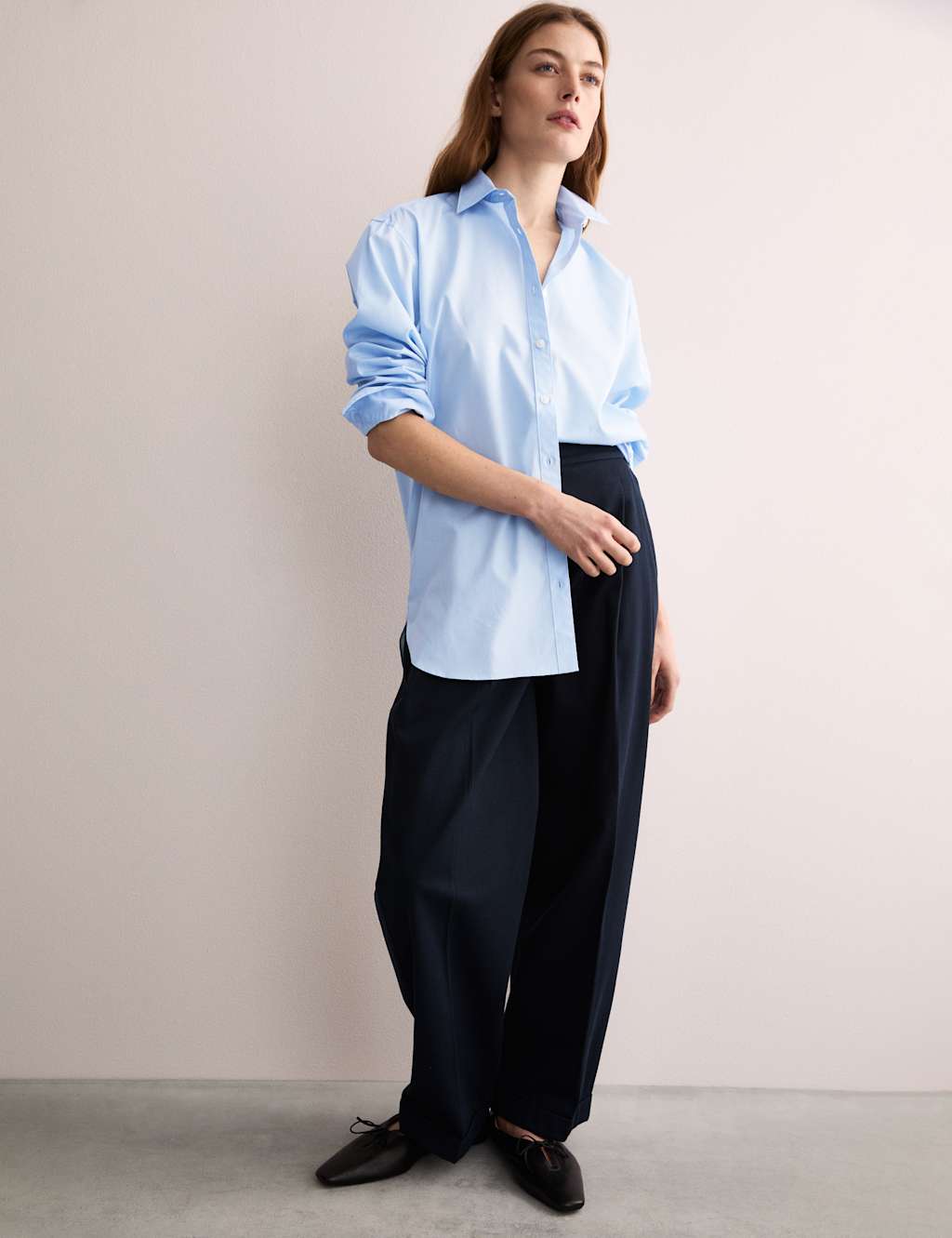 Pure Cotton Collared Double Cuff Shirt 4 of 8