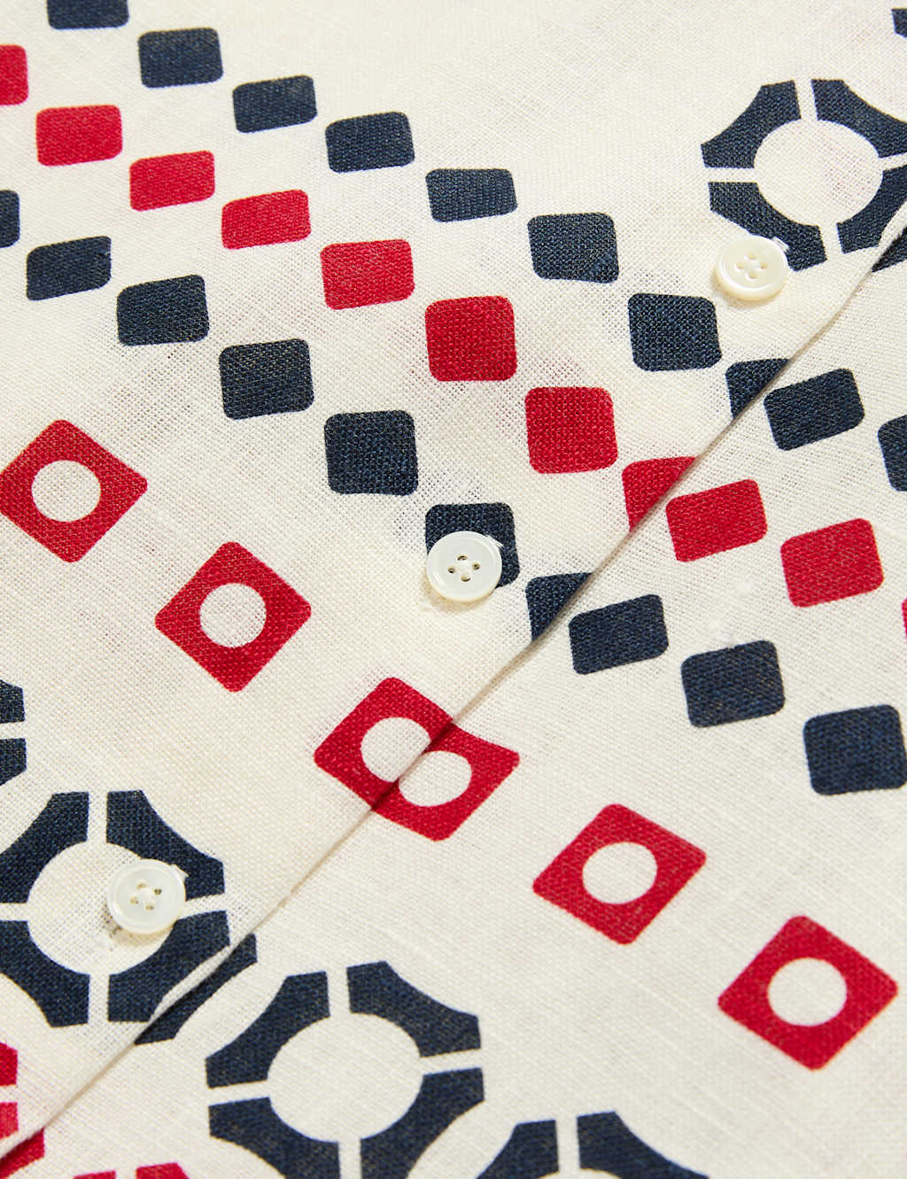 Pure Linen Printed Collared Cap Sleeve Top 8 of 8