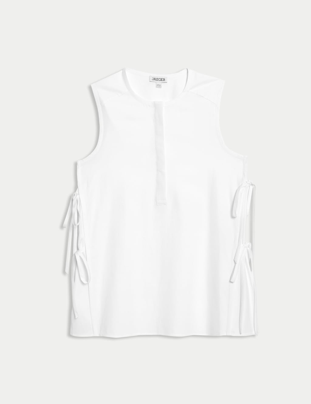 Pure Cotton Pique Tie Side Vest Top 2 of 7