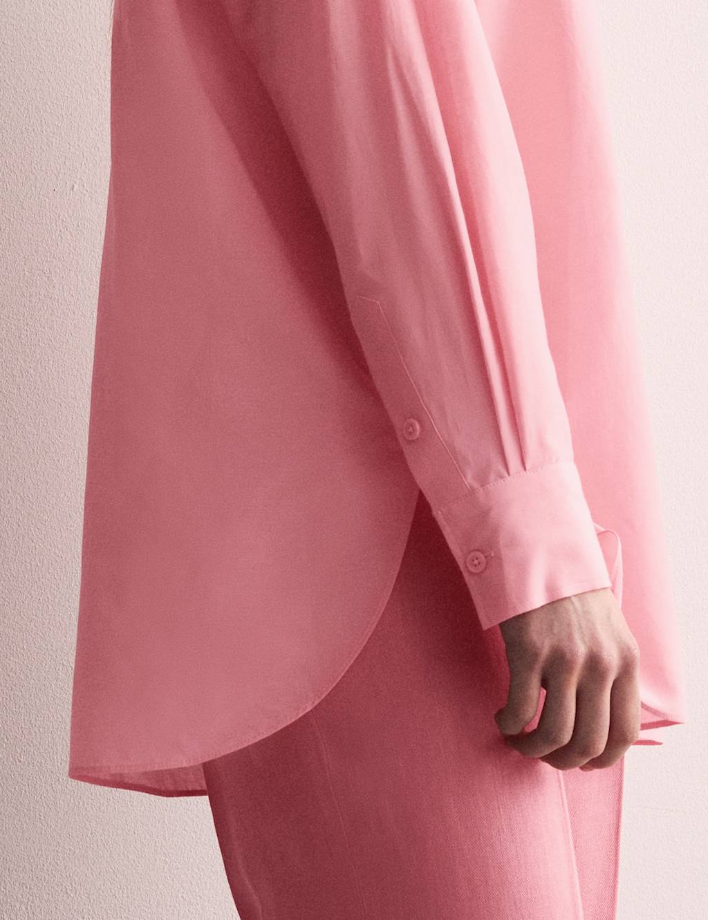 Cotton Rich Collared Shirt with Silk 4 of 7