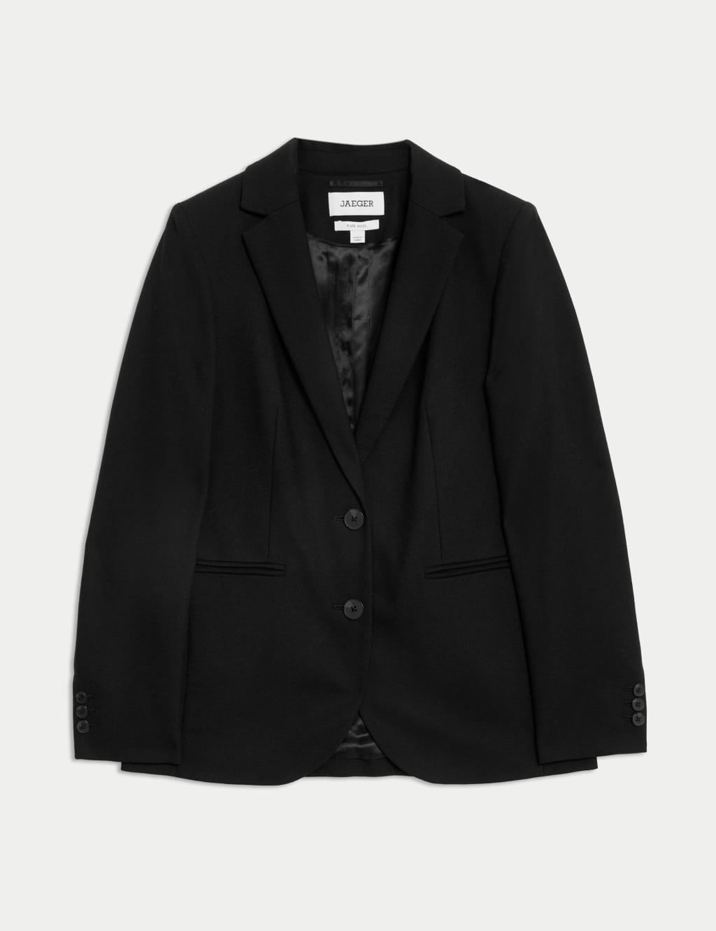 Pure Wool Crepe Single Breasted Blazer 2 of 8