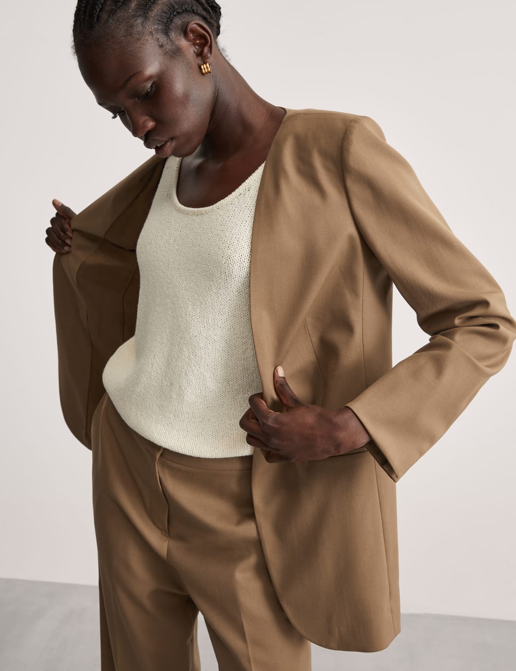 Longline wool blazer shop