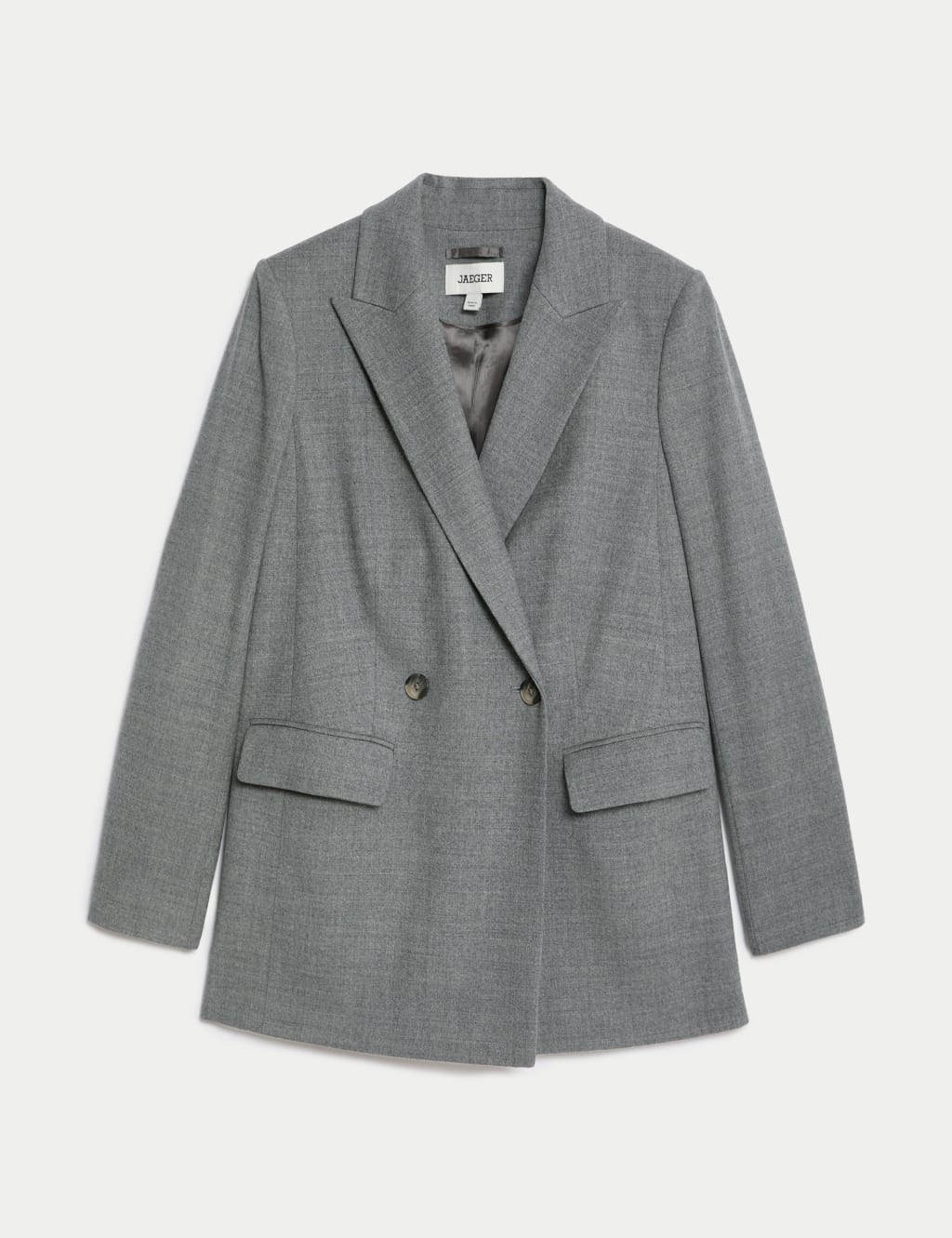 Wool rich double breasted jacket top