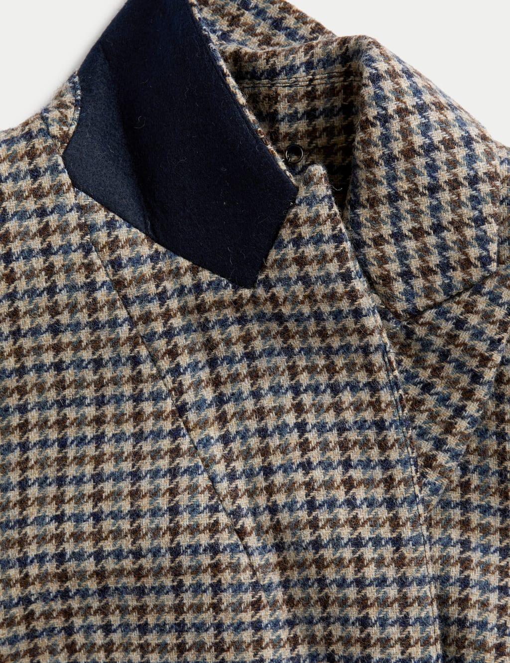 Wool check blazer womens top