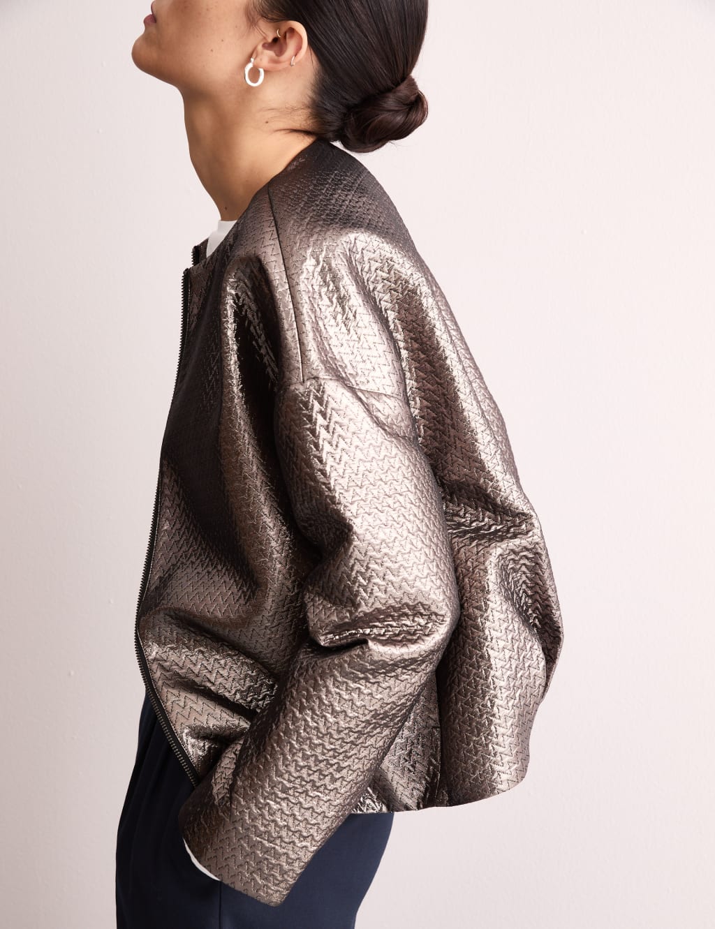 Metallic Bomber Jacket JAEGER M S