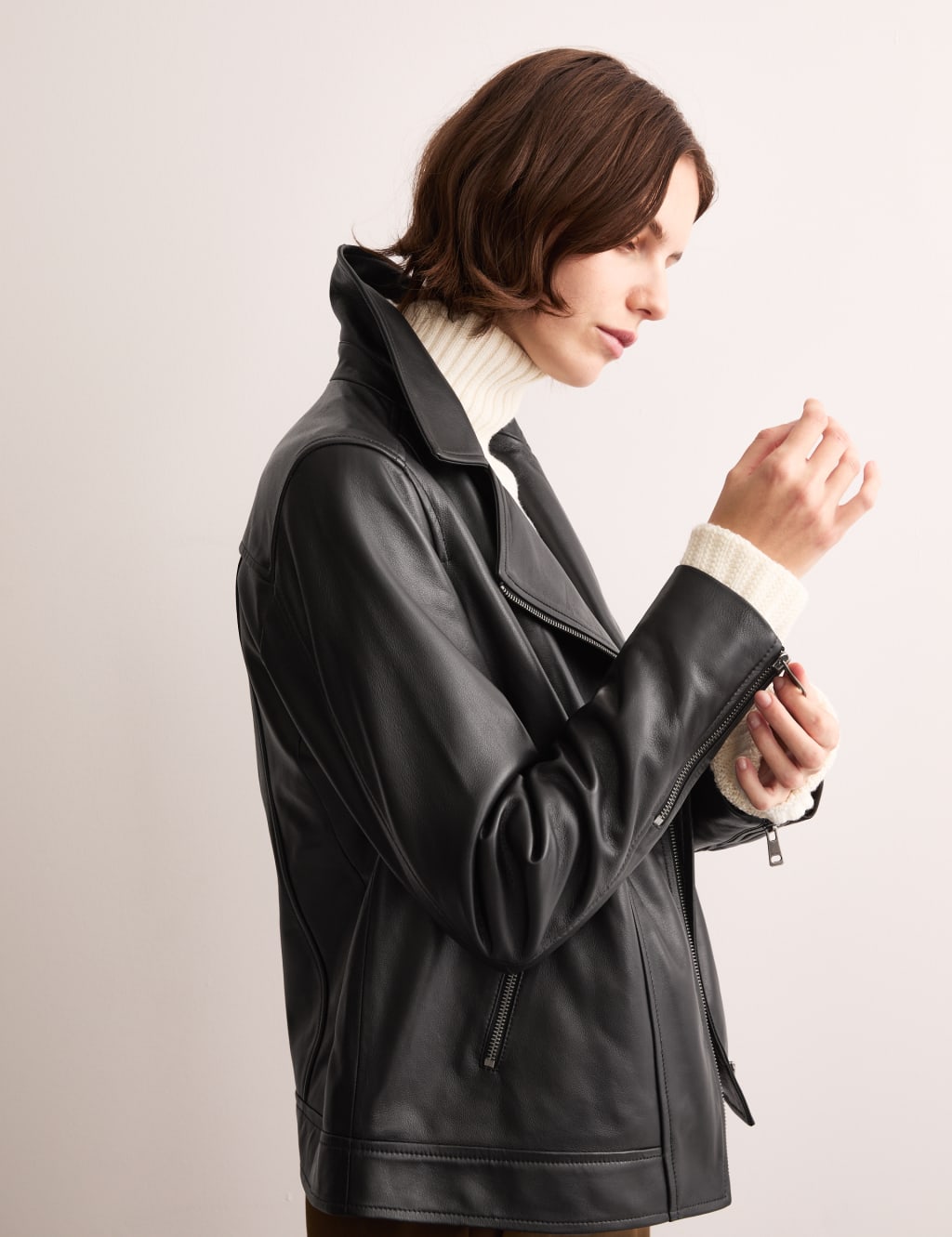 Wrangler leather biker jacket outlet