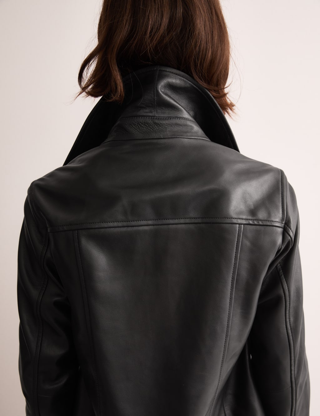 Oversized Leather Biker Jacket 4 of 8