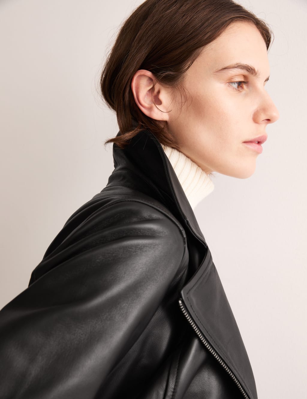 Oversized Leather Biker Jacket 6 of 8