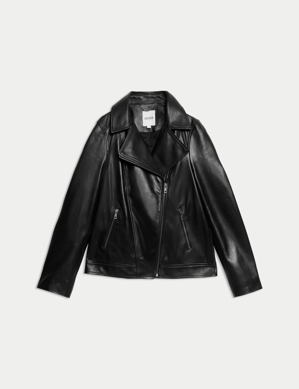 Oversized Leather Biker Jacket 2 of 8