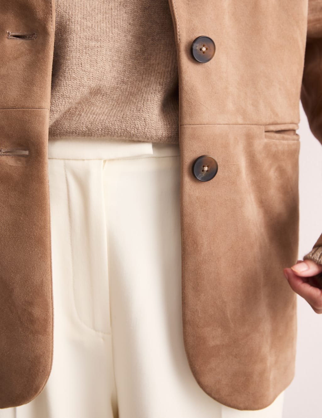 Suede leather blazer online