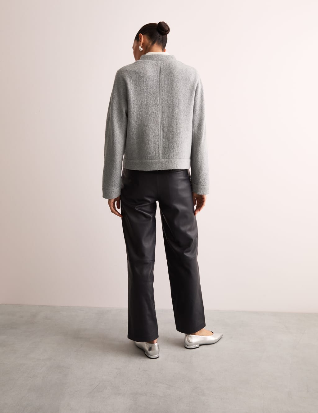 Wool Blend Bomber Jacket 6 of 7