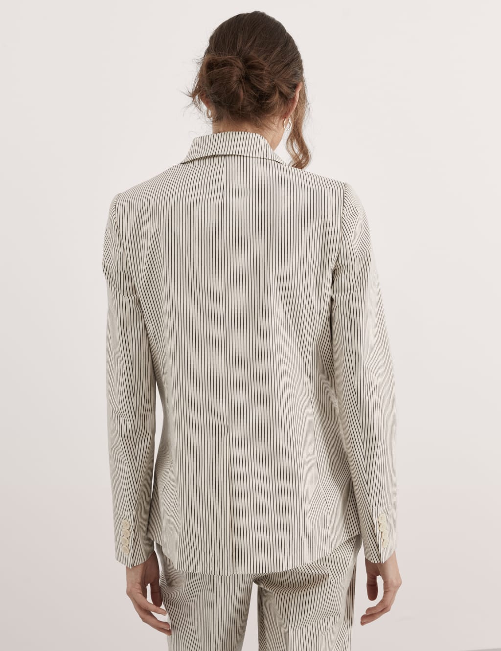 Relaxed Striped Single Breasted Blazer 6 of 7