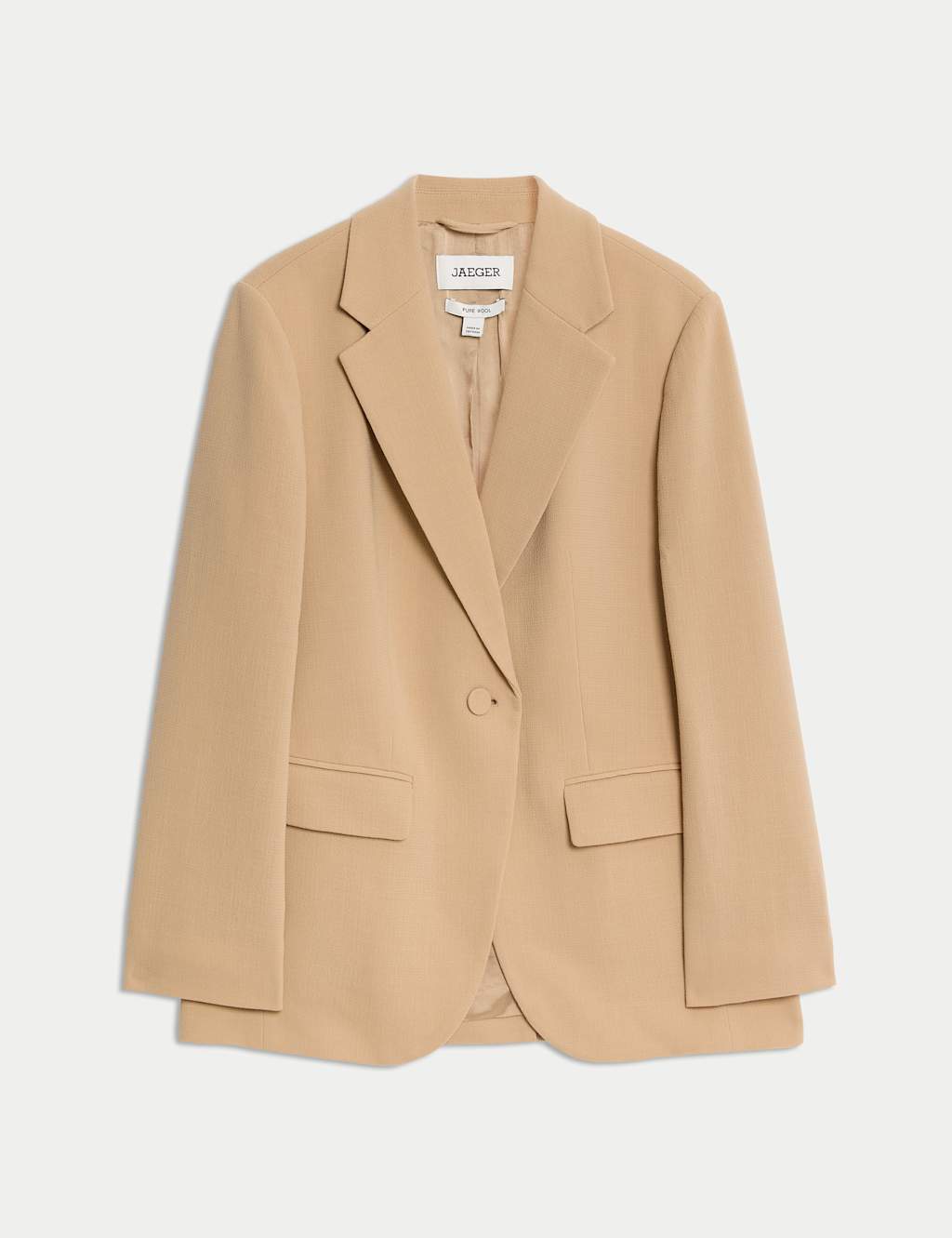 Pure Wool Crepe Single Breasted Blazer 2 of 8