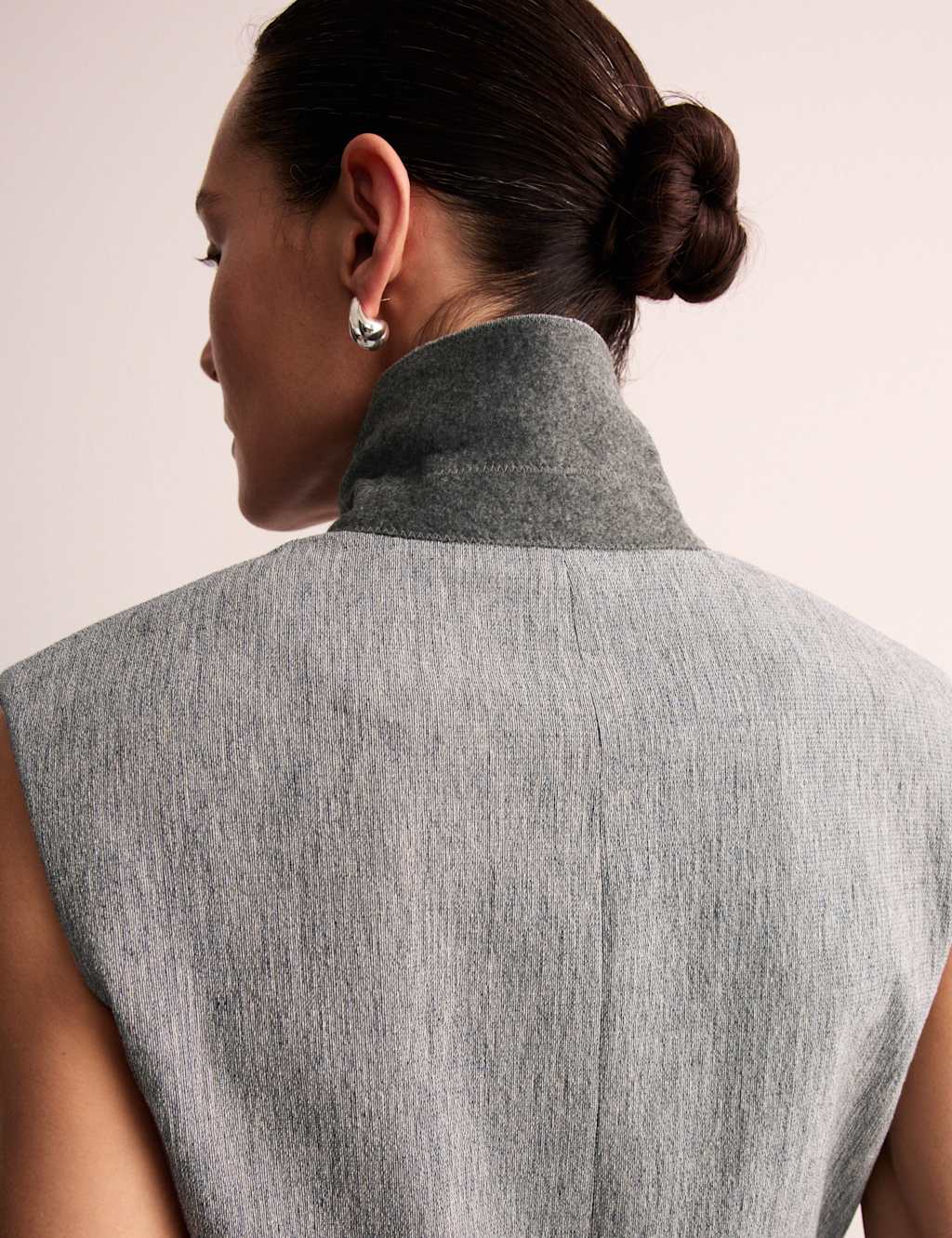 Cotton Rich Sleeveless Longline Blazer 6 of 8