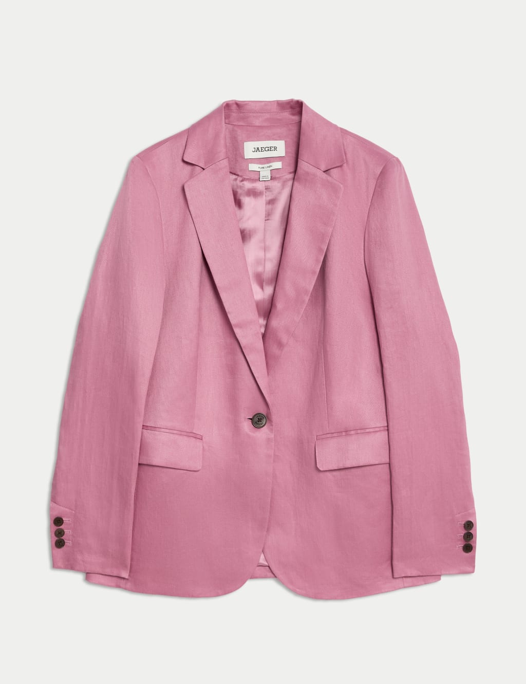 Pure Linen Single Breasted Blazer