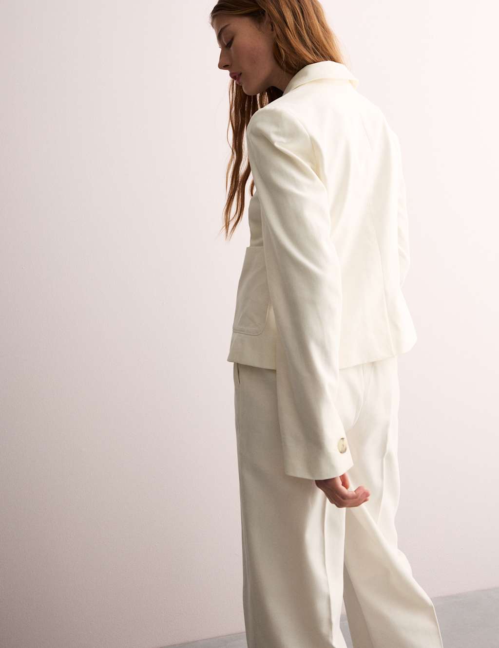 Cotton Blend Cropped Patch Pocket Jacket 5 of 9