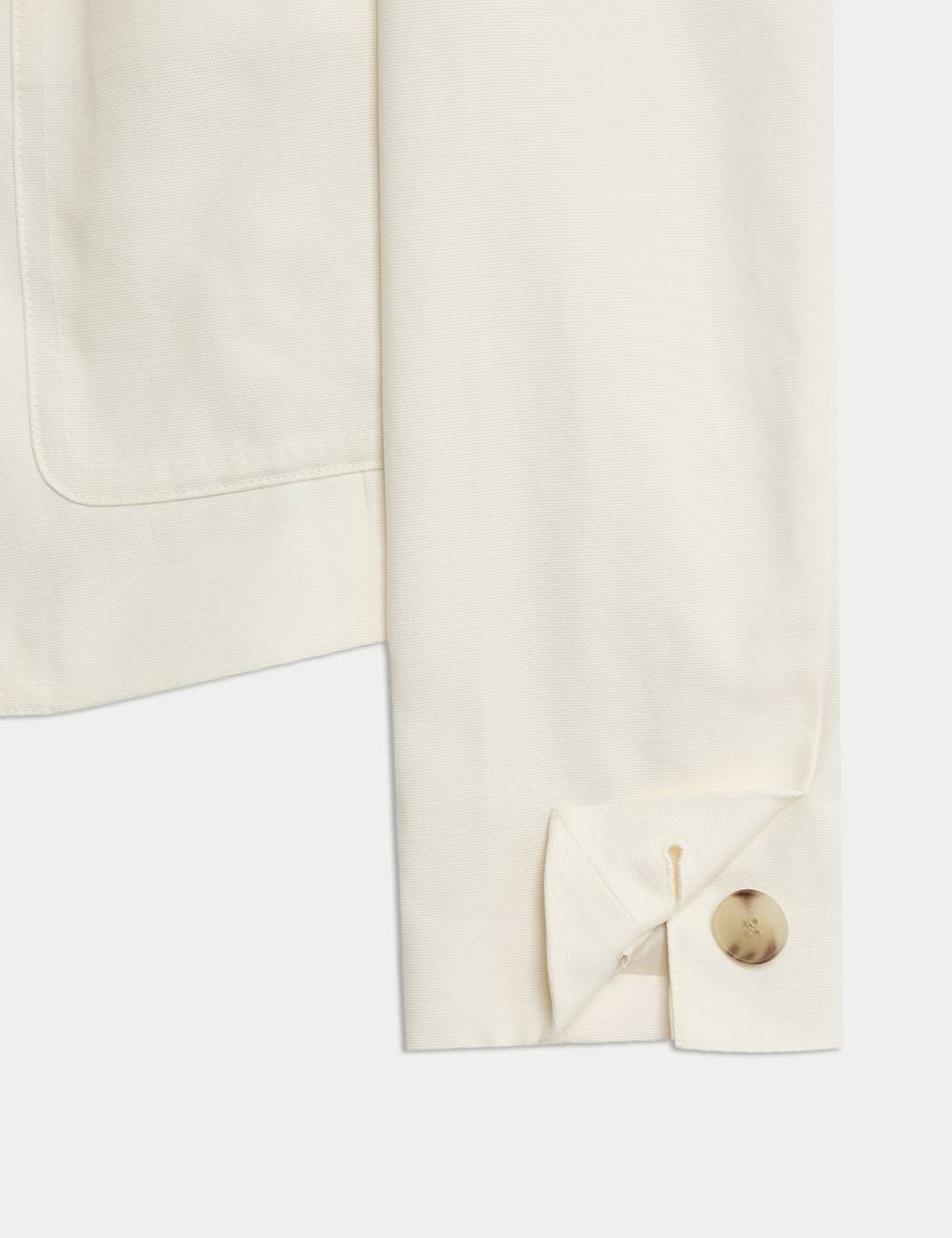 Cotton Blend Cropped Patch Pocket Jacket 7 of 9