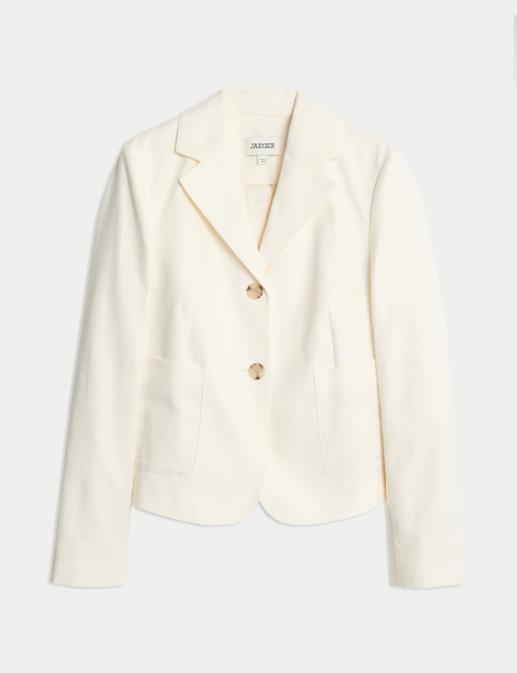 Cotton Blend Cropped Patch Pocket Jacket 2 of 9