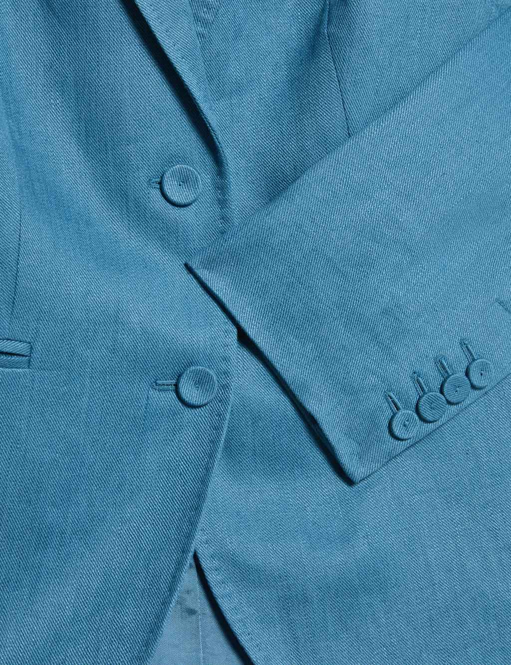 Pure Linen Straight Back Tie Detail Blazer 8 of 9