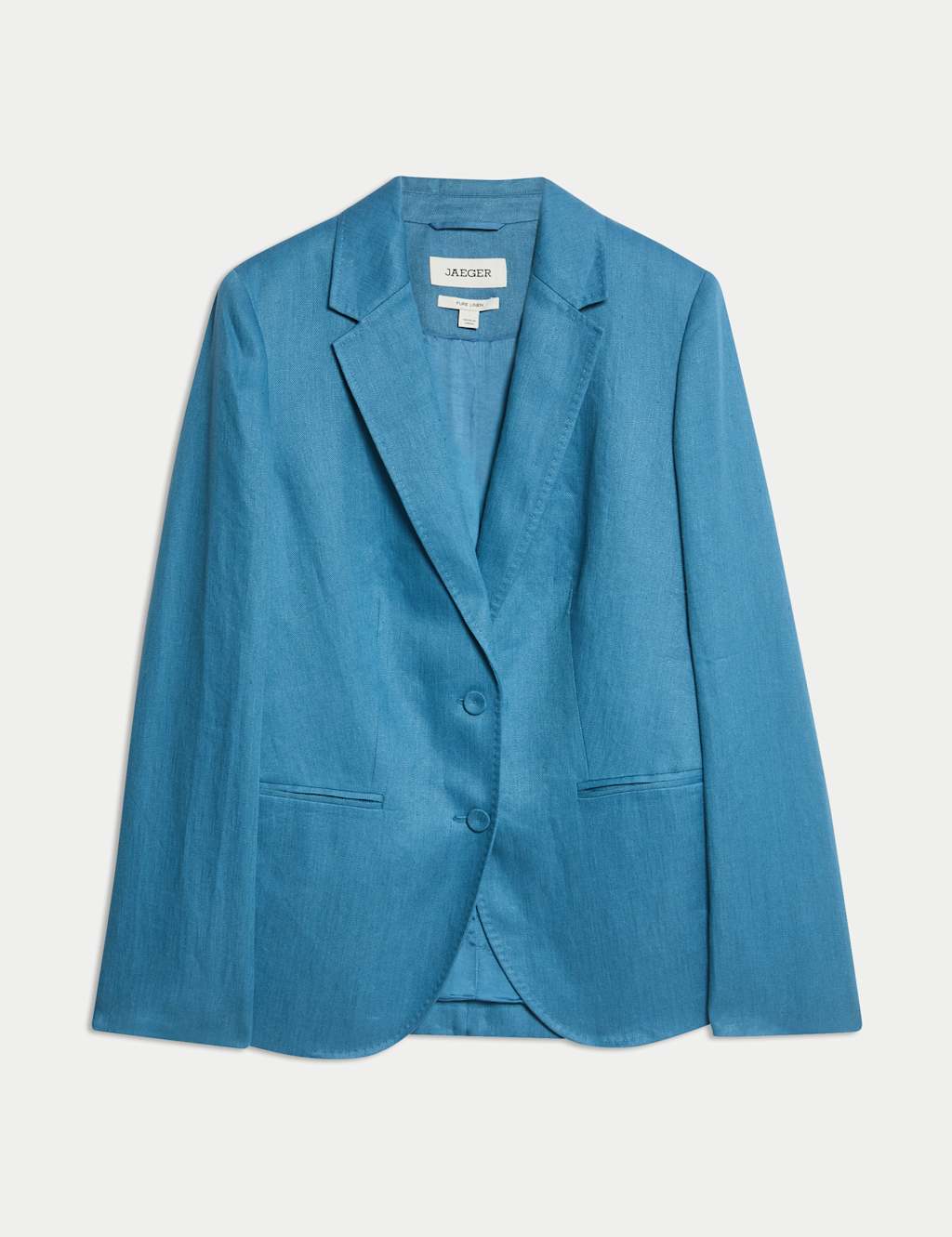 Pure Linen Straight Back Tie Detail Blazer 2 of 9