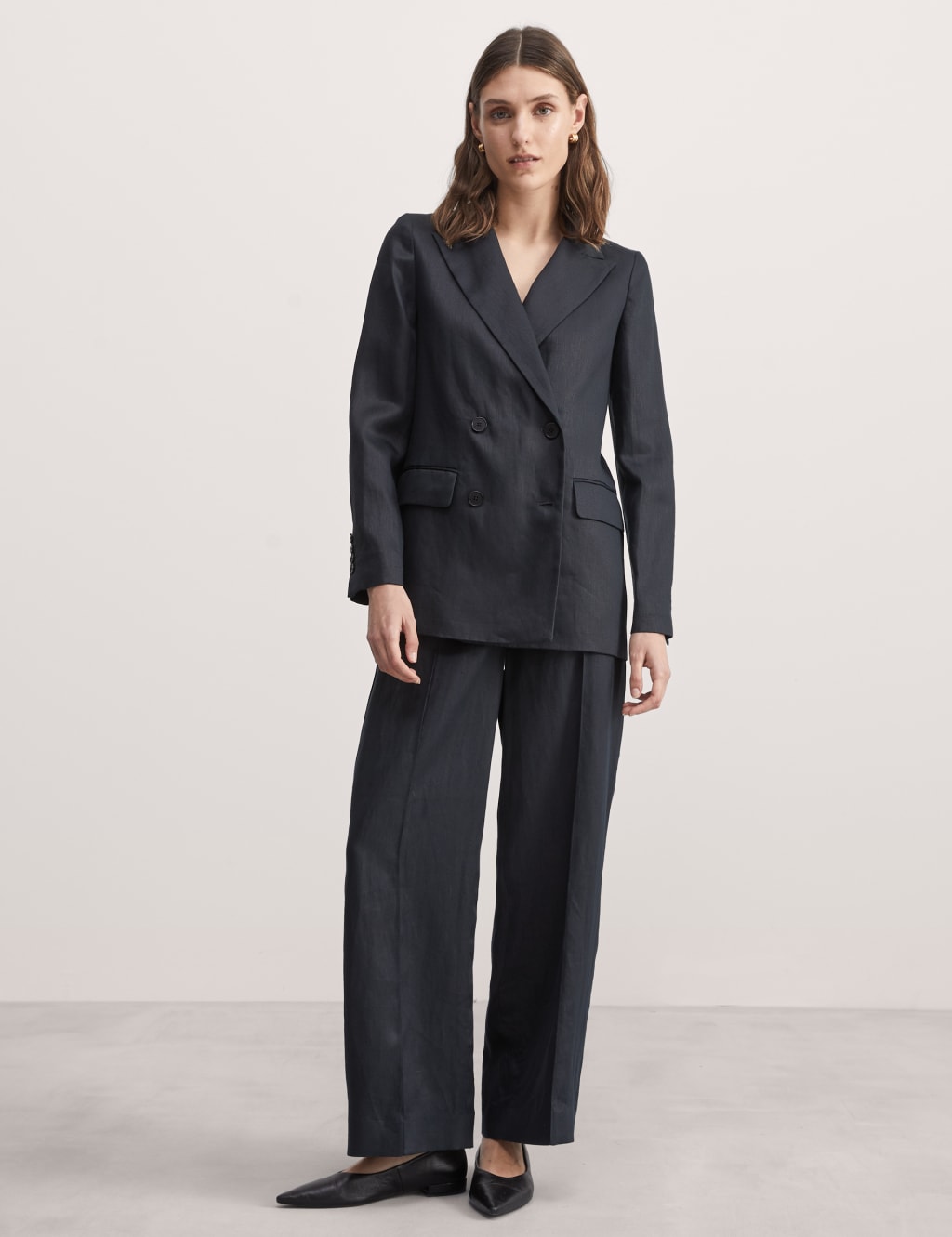 Pure Linen Double Breasted Jacket 4 of 6