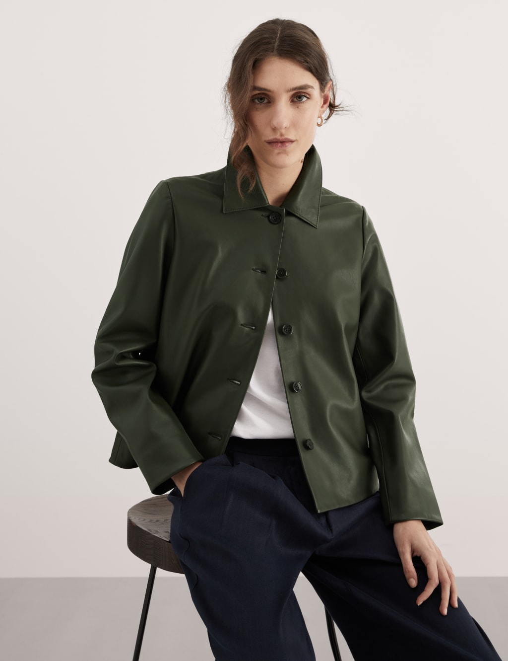 Jaeger ladies leather jacket store