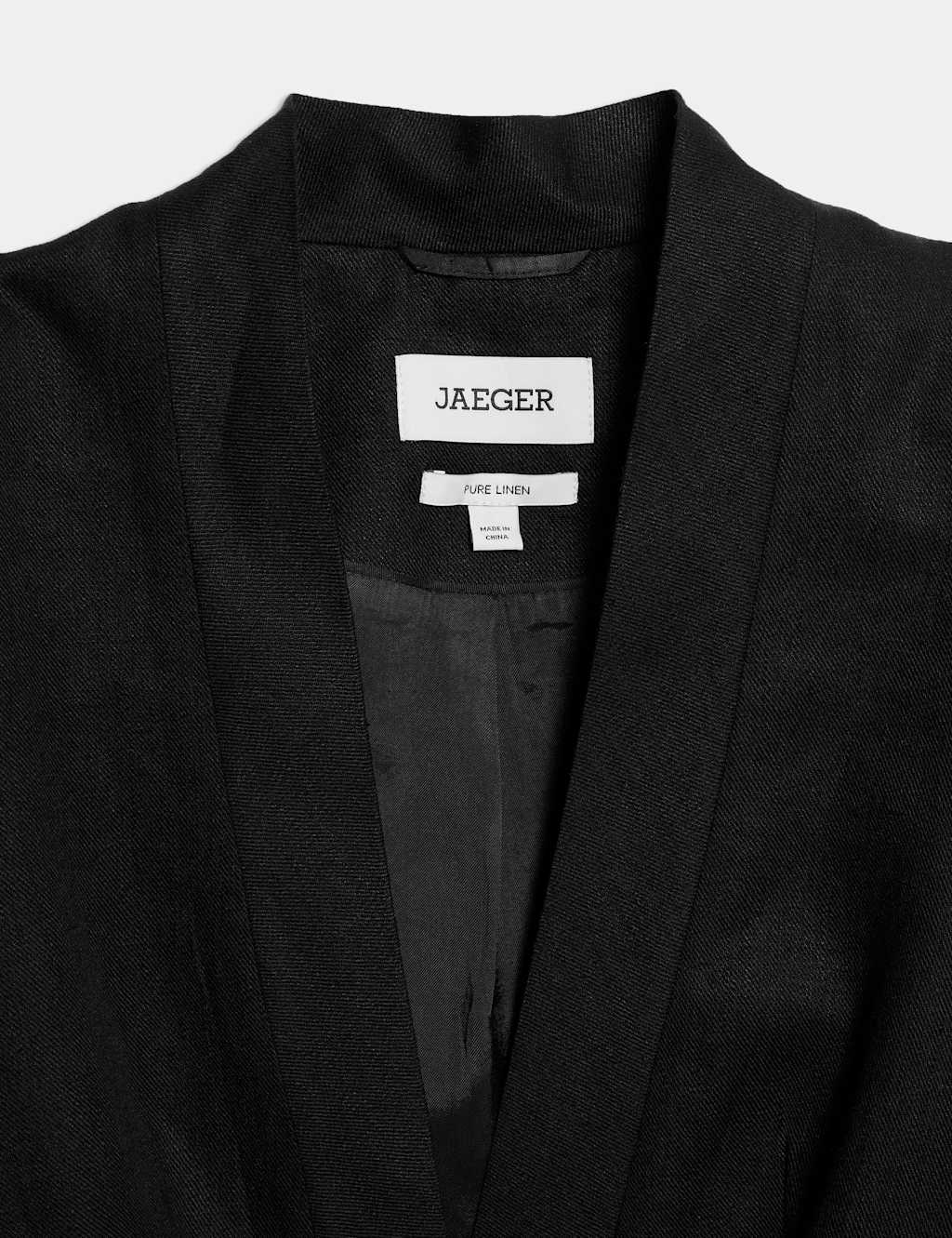 Pure Linen Collarless Cropped Jacket 9 of 9