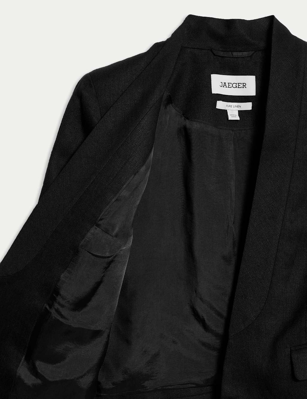 Pure Linen Collarless Cropped Jacket 8 of 9