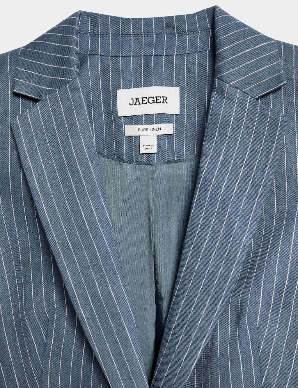 Pure Linen Straight Pinstripe Blazer 11 of 11
