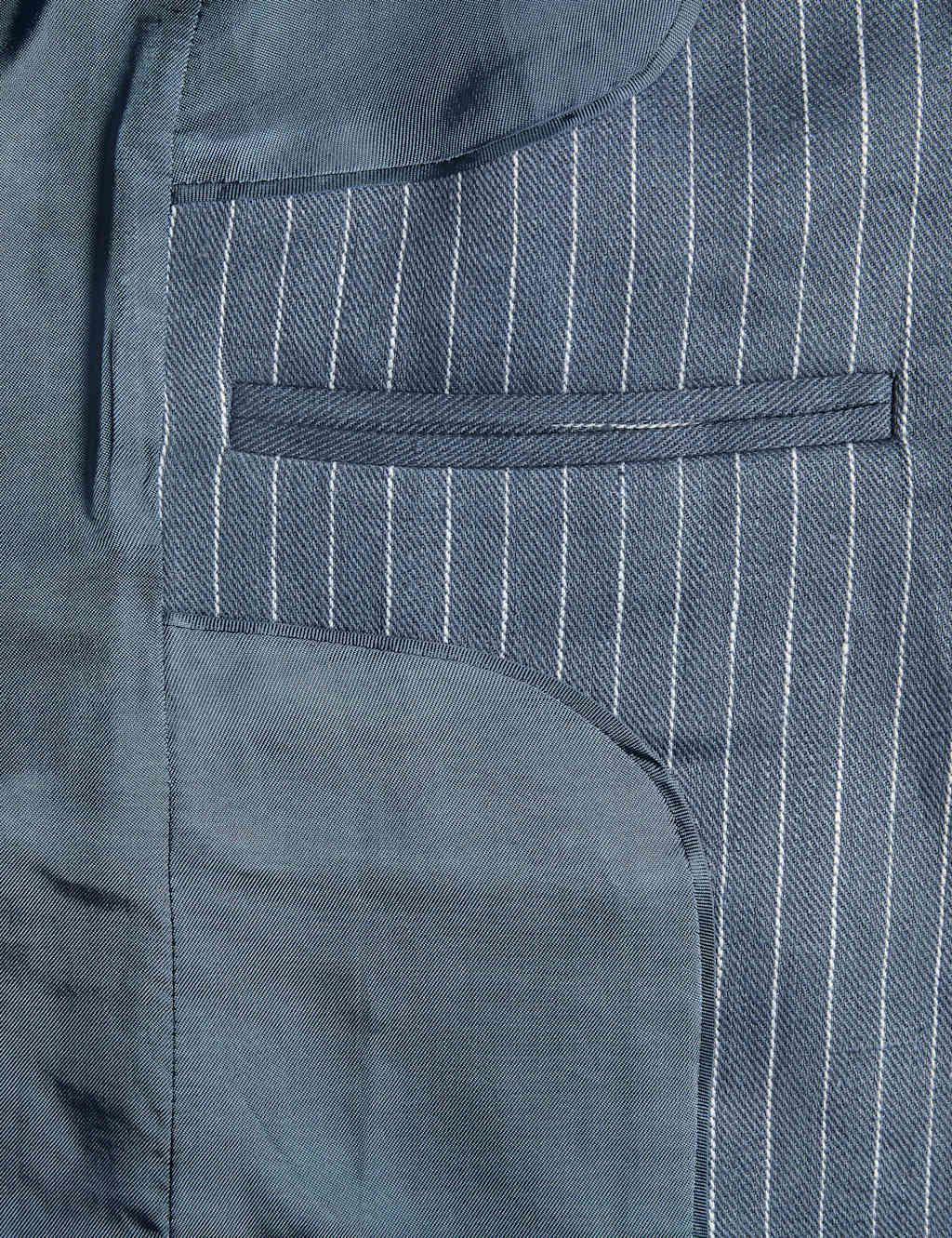 Pure Linen Straight Pinstripe Blazer 8 of 11