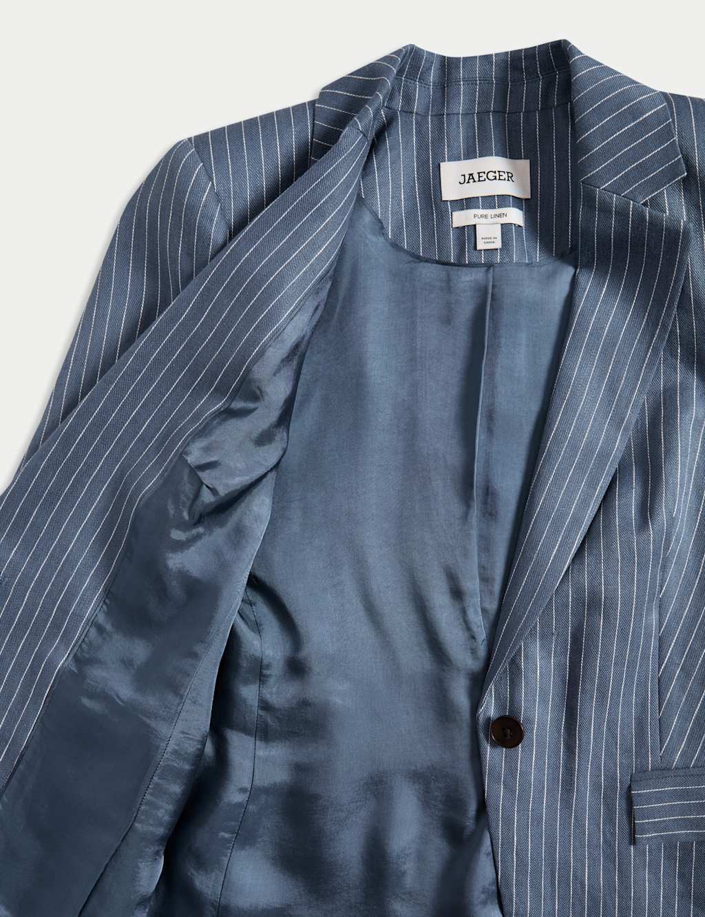 Pure Linen Straight Pinstripe Blazer 10 of 11