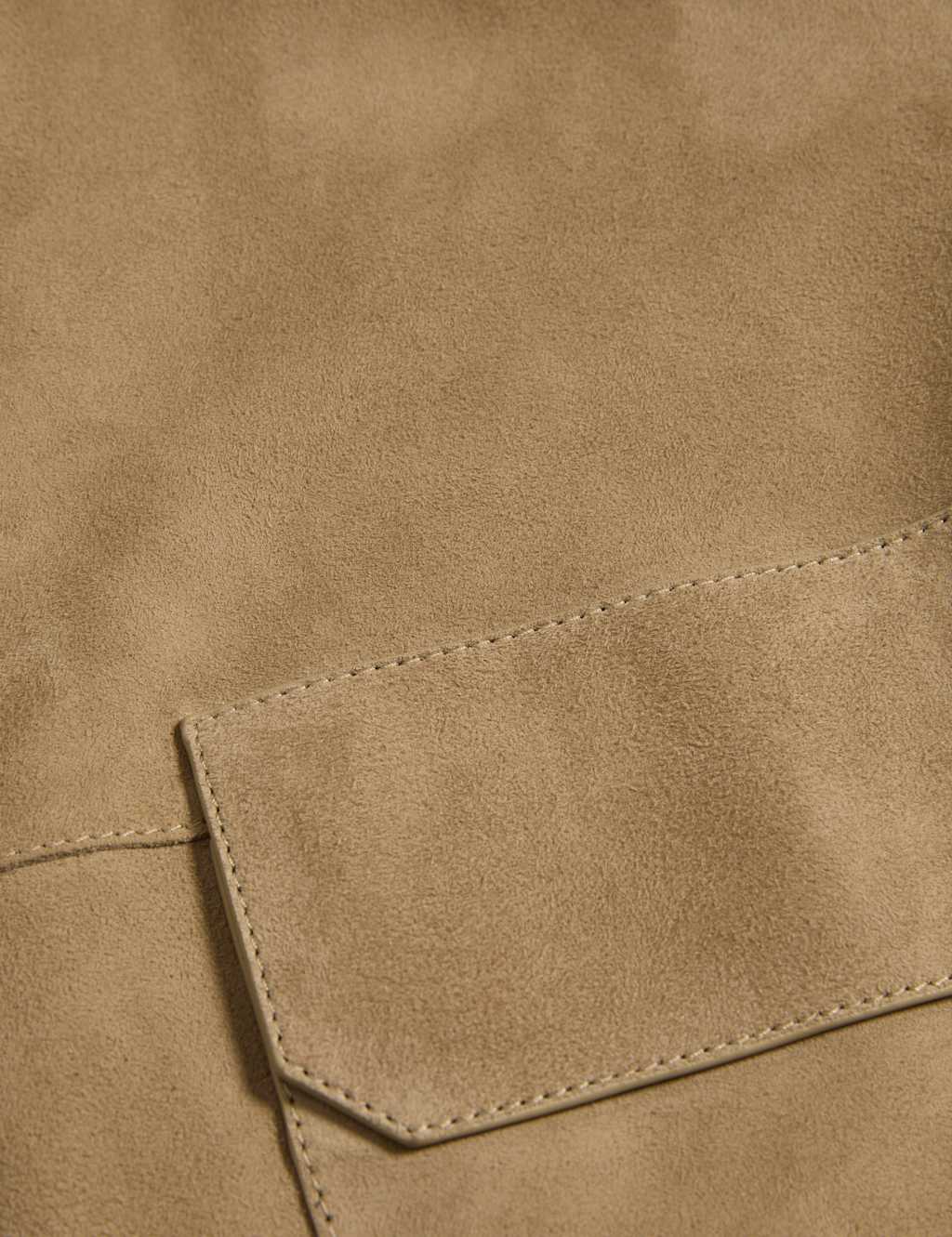 Suede Collarless Jacket 7 of 9