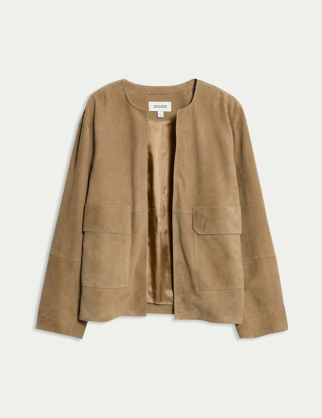 Suede Collarless Jacket 2 of 9