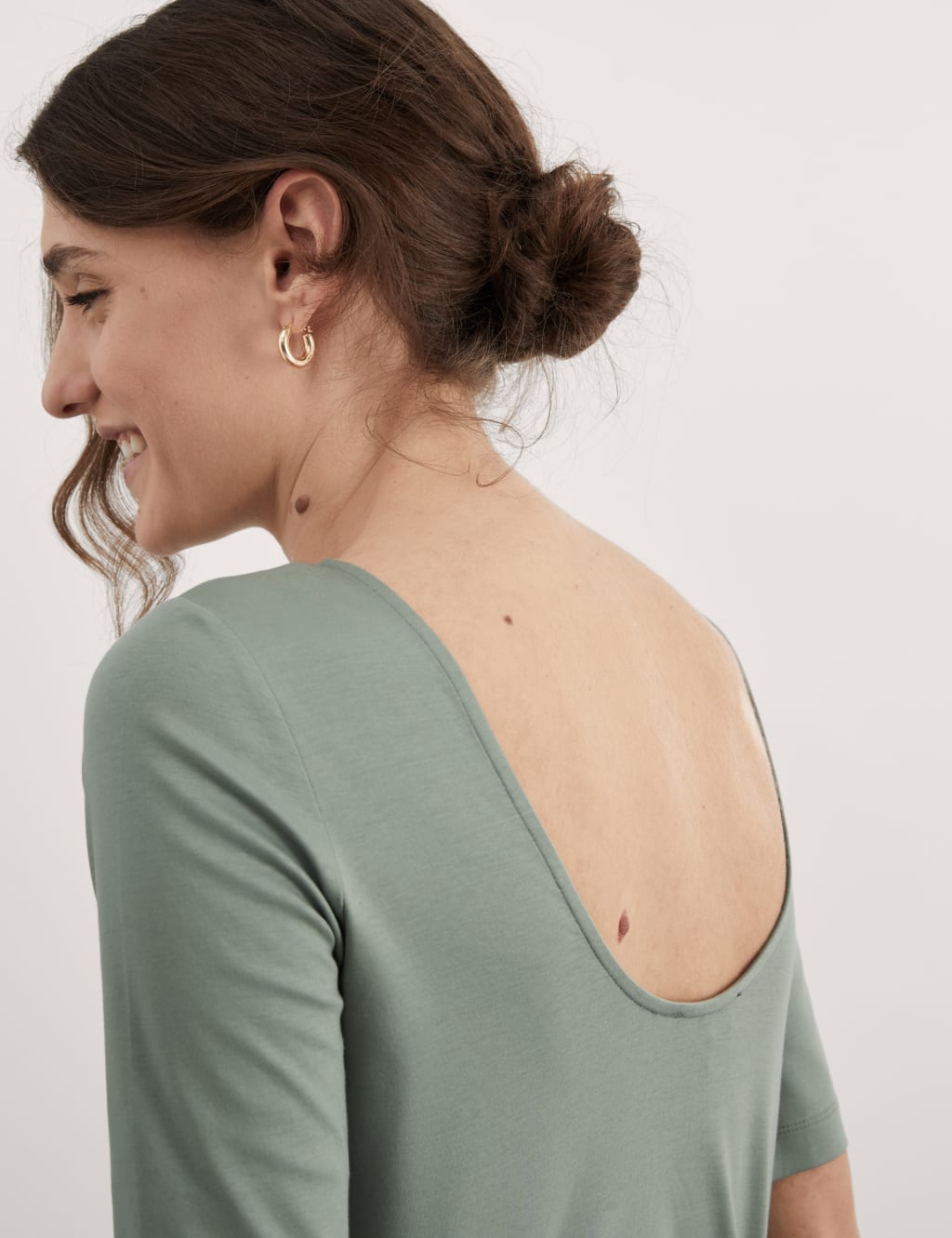 Pure Mercerised Cotton Scoop Back Top 1 of 6