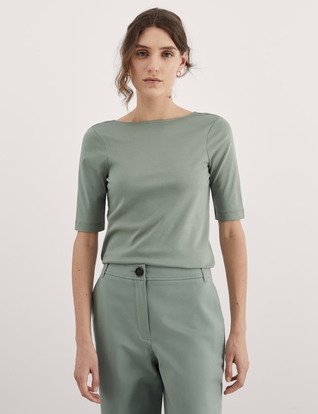 Pure Mercerised Cotton Scoop Back Top 3 of 6