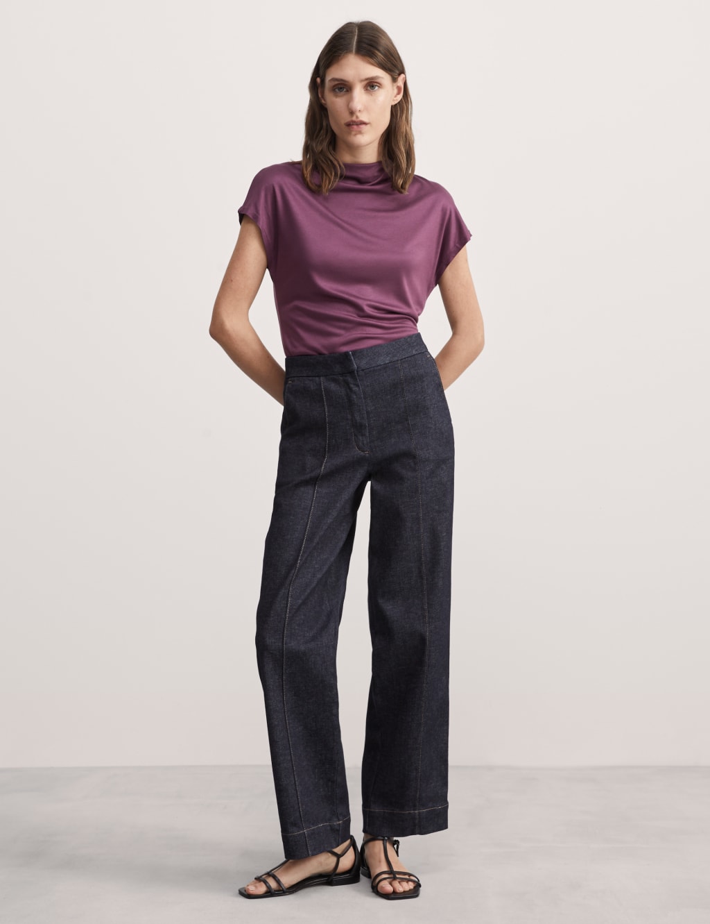 Jersey Funnel Neck Top 1 of 5