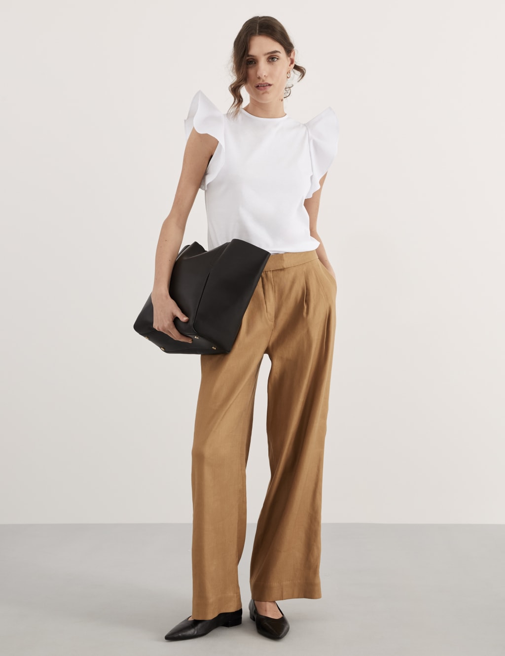 Pure Mercerised Cotton Ruffle Top 3 of 5