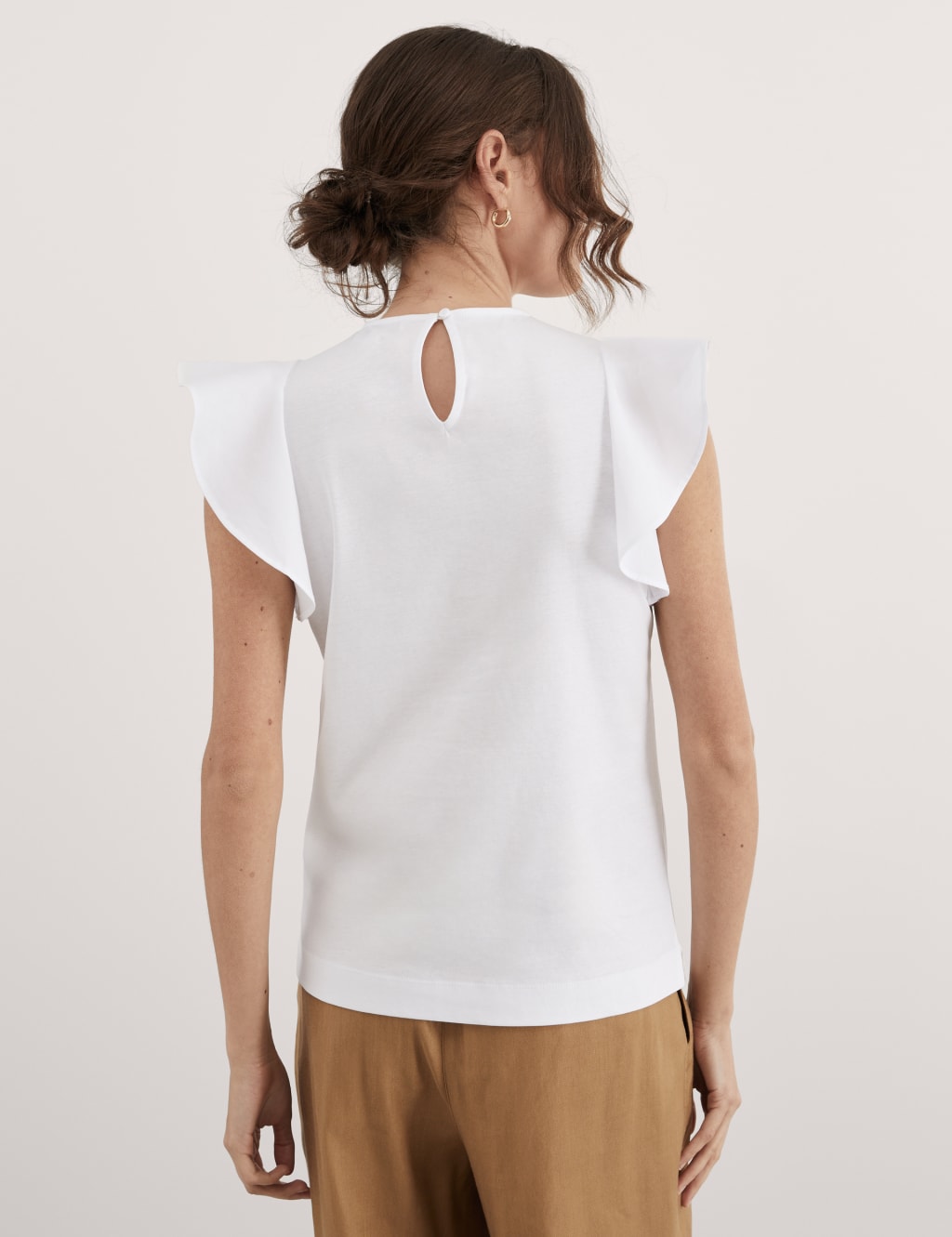 Pure Mercerised Cotton Ruffle Top 5 of 5