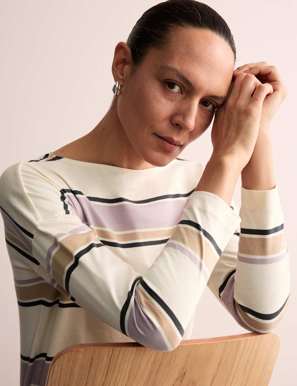 Pure Cotton Striped Relaxed Top 1 of 7