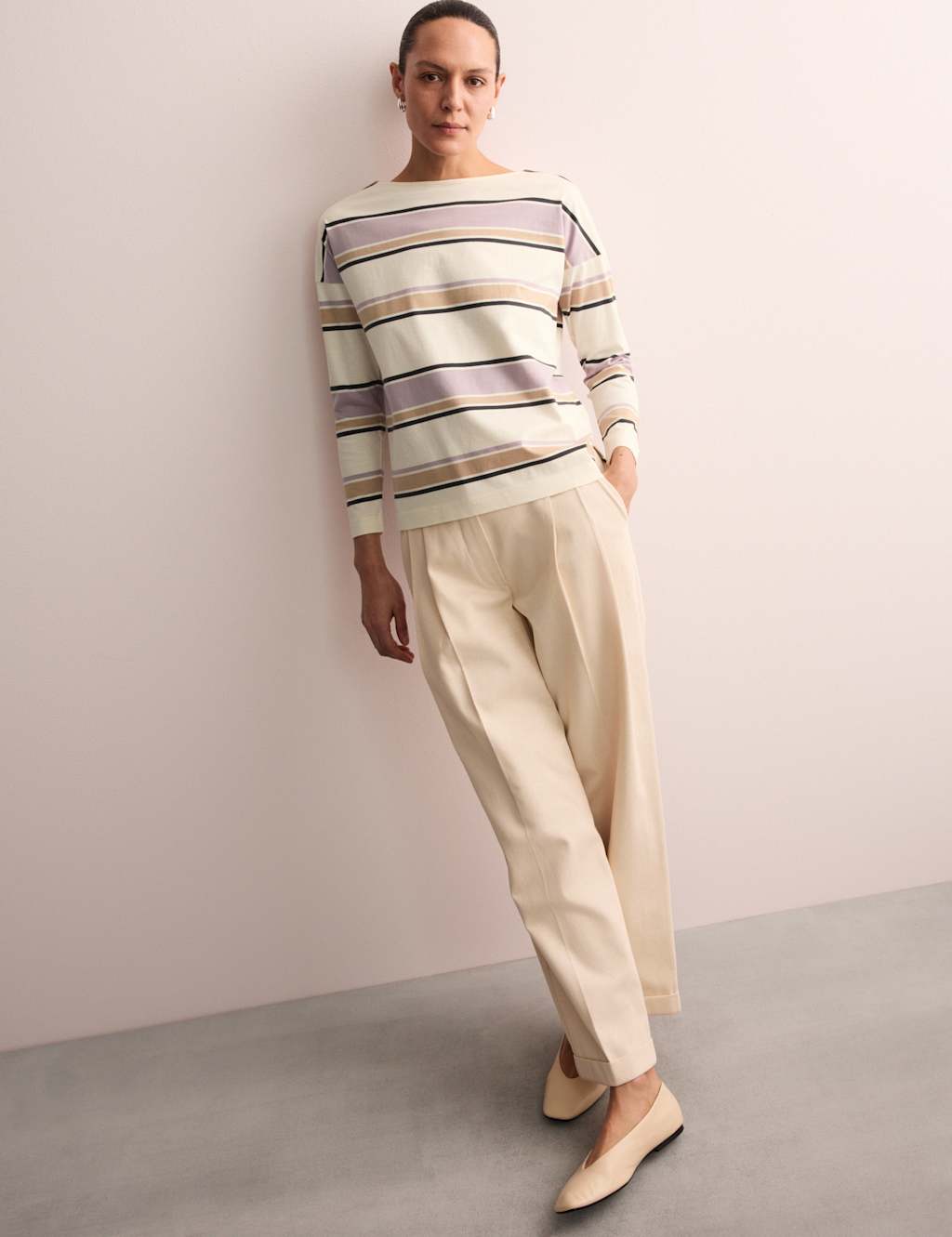 Pure Cotton Striped Relaxed Top 3 of 7