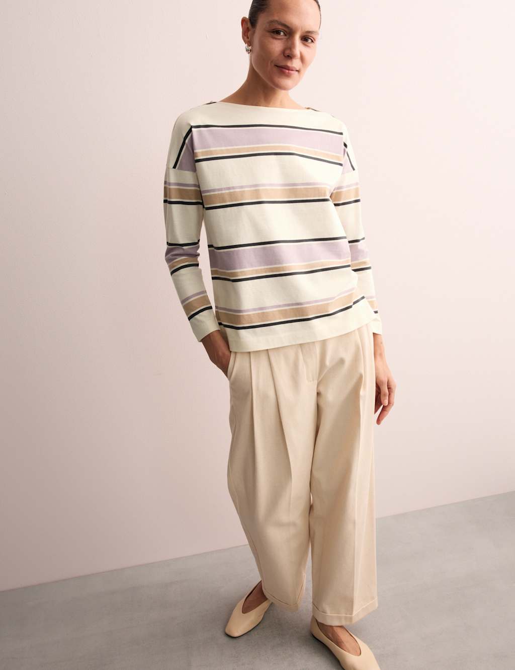 Pure Cotton Striped Relaxed Top 4 of 7