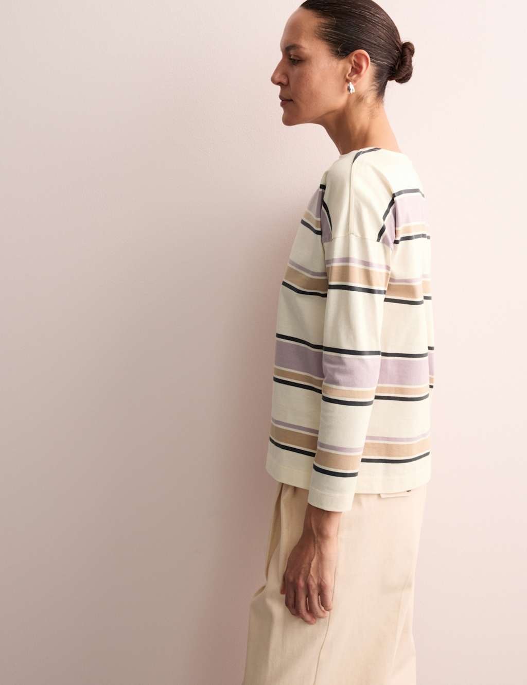 Pure Cotton Striped Relaxed Top 5 of 7